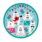 Mermaid - Disposable Tableware 9IN Round Plates