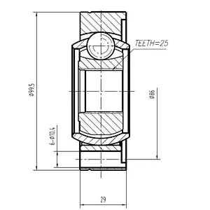 High Precision VL Joint For VW of The Rear Wheel Drive CV Sideshafts