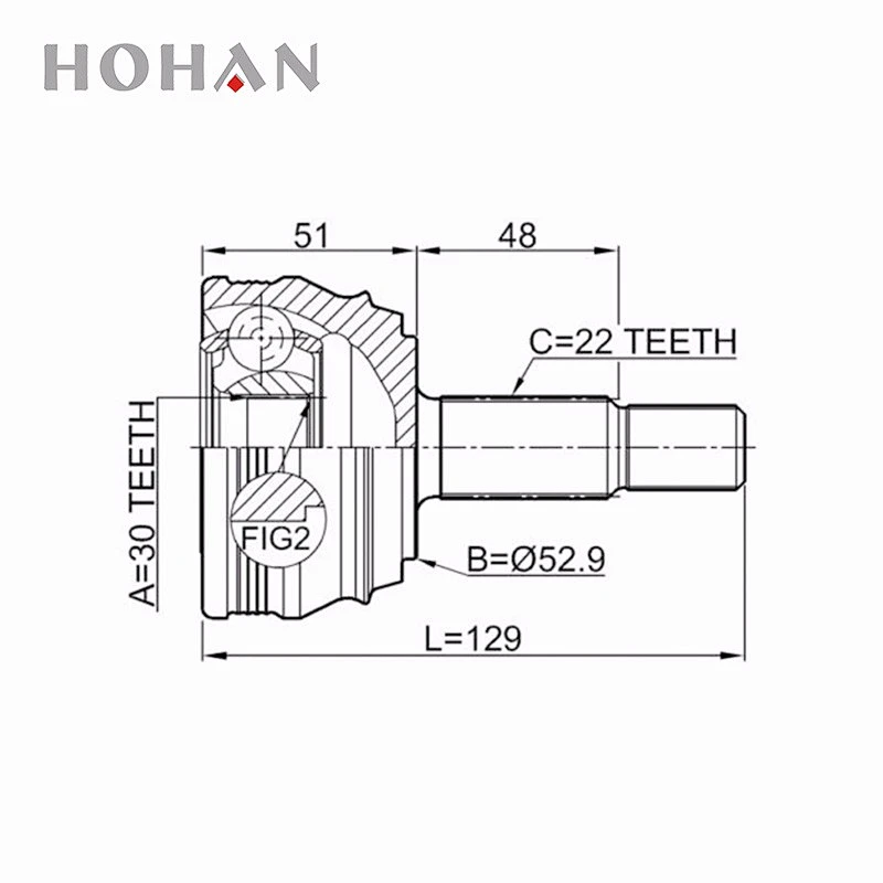 OE 495911F210 Wheel Side DriveShaft Outer CV Joint Kit for Kia