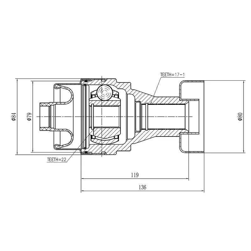 Auto Chassis Parts VL Joint High Speed CV Joint OP-2507 for Car