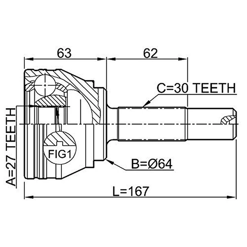 Best Steel Autoparts Outer Cv Joint For VW 7L0498099A Front Axle