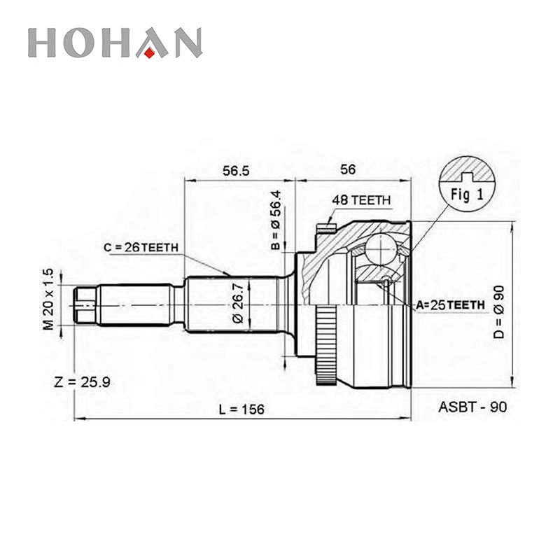 Drive Shaft CV Joint Type Outer CV Joint Fits VOLVO