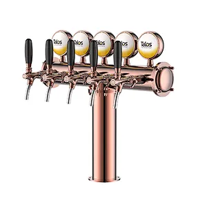 TALOS T Tower Stainless Steel 5 Tap Tower 85mm Beer Dispensing Equipment Draft Beer Tower (Polished)