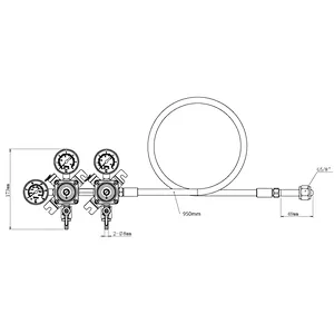 Talos 2-product Premium CO2 Beer Regulator with High Pressure Hose
