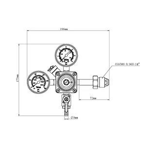 TALOS Premium N2 Beer Regulator