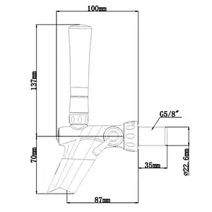 TALOS creamer tap chrome plating