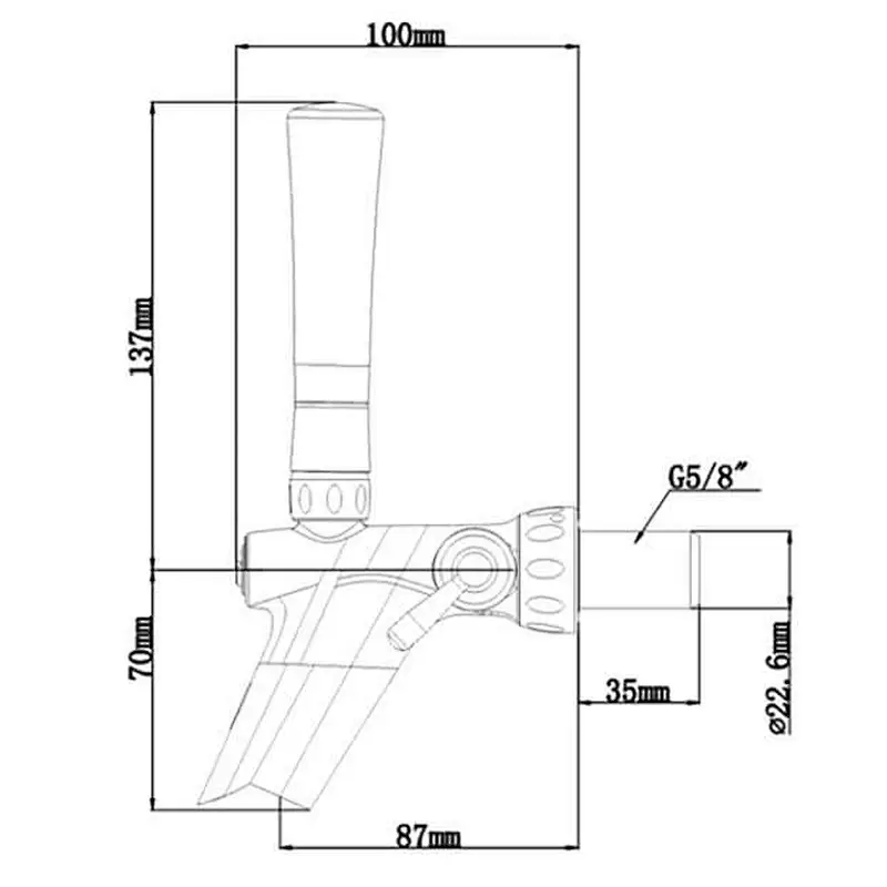 TALOS creamer tap chrome plating