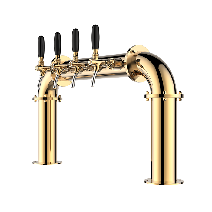 TALOS U Tower Stainless Steel 4 Tap Tower 85mm Beer Dispensing Equipment Draft Beer Tower (PVD)