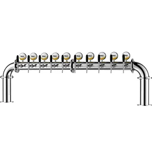 TALOS U Tower Stainless Steel 10 Tap Tower 102mm Beer Dispensing Equipment Draft Beer Tower (Polished)