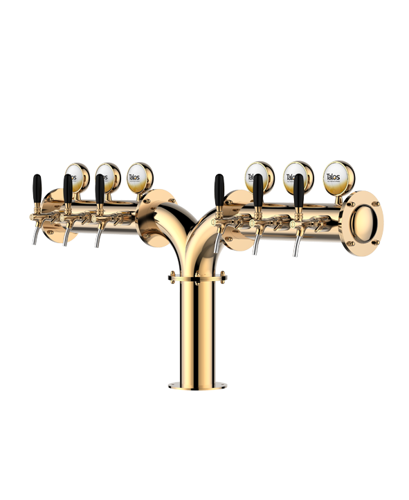 TALOS M Tower Stainless Steel 6 Tap Tower 102mm Beer Dispensing Equipment Draft Beer Tower (LED,PVD)
