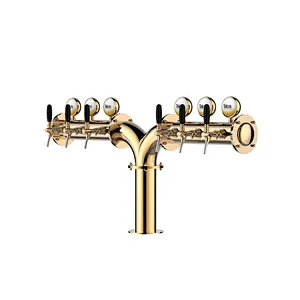 TALOS M Tower Stainless Steel 6 Tap Tower 102mm Beer Dispensing Equipment Draft Beer Tower (LED,PVD)