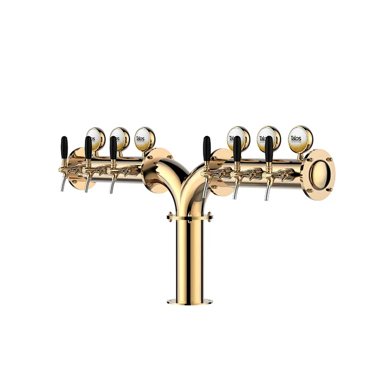 TALOS M Tower Stainless Steel 6 Tap Tower 102mm Beer Dispensing Equipment Draft Beer Tower (LED,PVD)