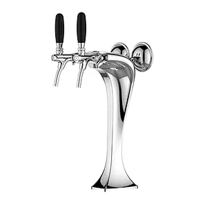 TALOS Cobra Tap Tower Chrome 2-way Dispensing Tower Draft Beer Tower