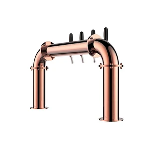 TALOS U Tower Stainless Steel 4 Tap Tower 85mm Beer Dispensing Equipment Draft Beer Tower (Red Bronze)