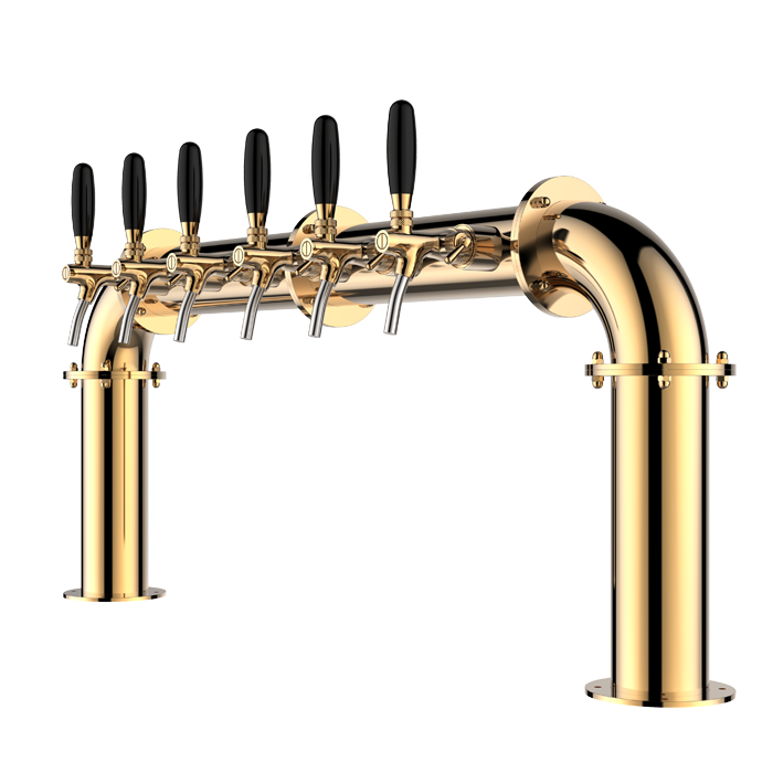 TALOS U Tower Stainless Steel 6 Tap Tower 85mm Beer Dispensing Equipment Draft Beer Tower (PVD)