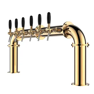 TALOS U Tower Stainless Steel 6 Tap Tower 85mm Beer Dispensing Equipment Draft Beer Tower (PVD)