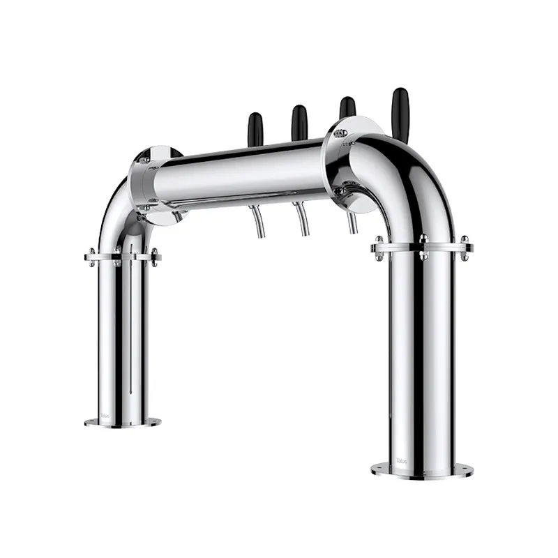 TALOS U Tower Stainless Steel 4 Tap Tower 85mm Beer Dispensing Equipment Draft Beer Tower (Polished)