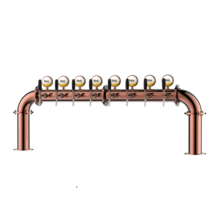 TALOS U Tower Stainless Steel 8 Tap Tower 102mm Beer Dispensing Equipment Draft Beer Tower (Red Bronze)