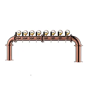 TALOS U Tower Stainless Steel 8 Tap Tower 102mm Beer Dispensing Equipment Draft Beer Tower (Red Bronze)