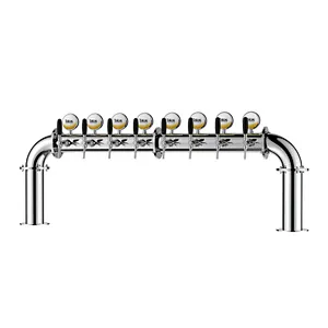 TALOS U Tower Stainless Steel 8 Tap Tower 102mm Beer Dispensing Equipment Draft Beer Tower (Polished)