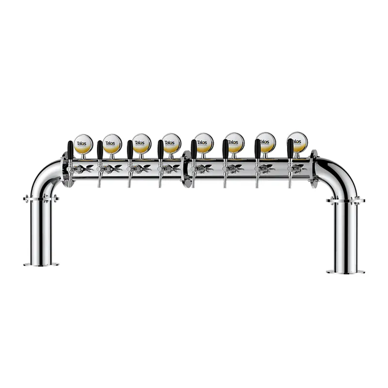 TALOS U Tower Stainless Steel 8 Tap Tower 102mm Beer Dispensing Equipment Draft Beer Tower (Polished)