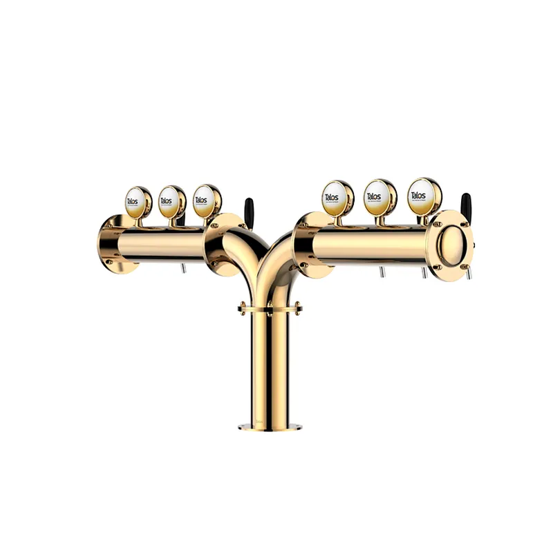 TALOS M Tower Stainless Steel 6 Tap Tower 102mm Beer Dispensing Equipment Draft Beer Tower (LED,PVD)