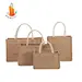 Nice jute linen lunch carry burlap bag Small Size Round Handle Durable Nature Jute Tote Bag