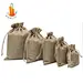 Hot Sale Custom Logo Printed Eco Friendly Small Pouch Linen Jute Burlap Drawstring Gift Bag With Handles