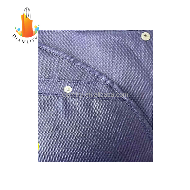 custom logo print eco-friendly non woven fabric foldable wedding dress mens suit garment bag