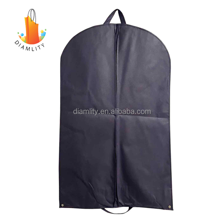 custom logo print eco-friendly non woven fabric foldable wedding dress mens suit garment bag
