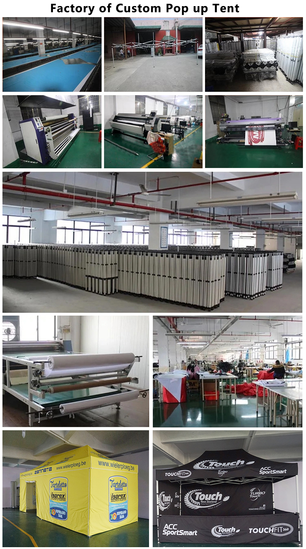 Factory of custom pop up tents 10 x 20