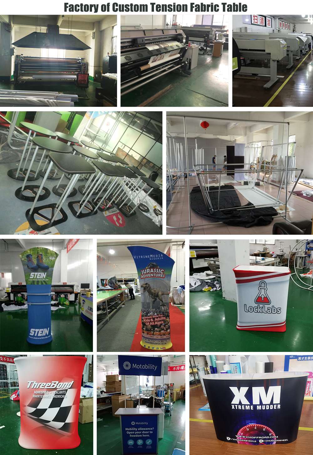 Factory of custom trade show counters