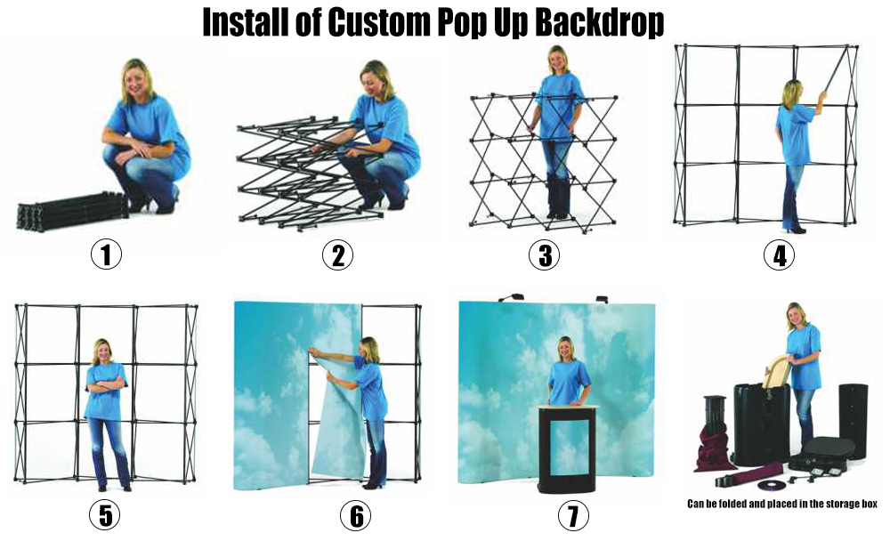 Install of Custom Pop Up Backdrop