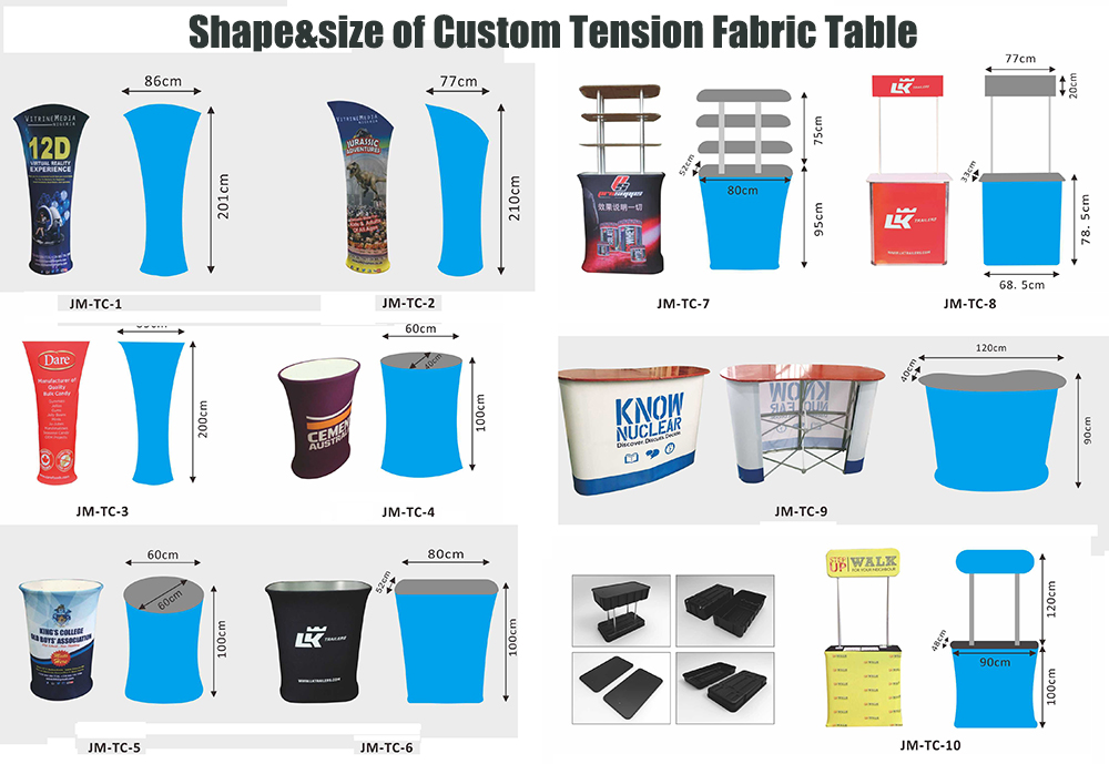 Shape&size of custom trade show counters