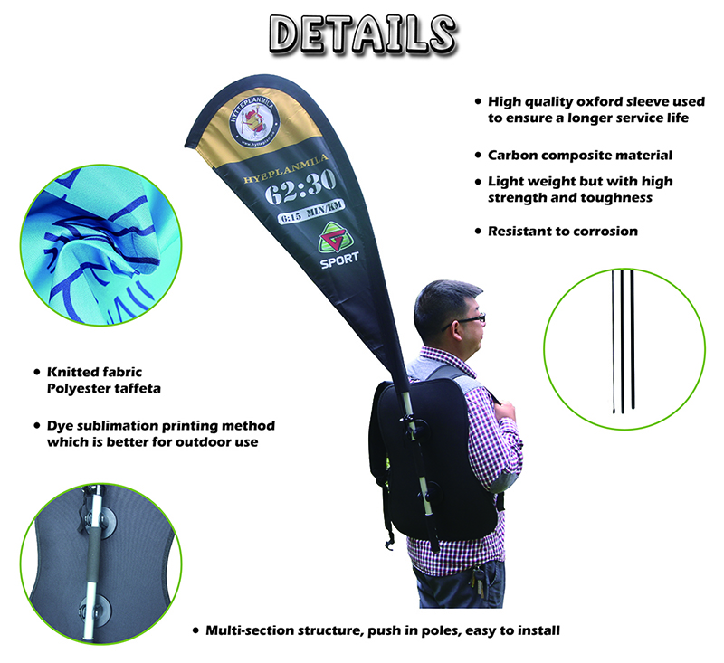 details of Backpack Flag