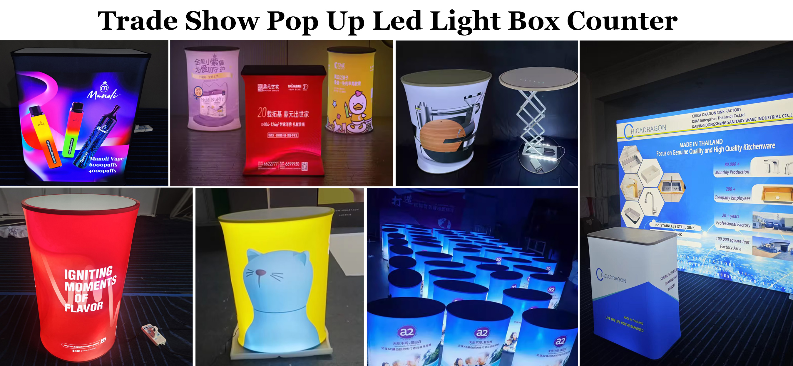 LED counter booth manufacture