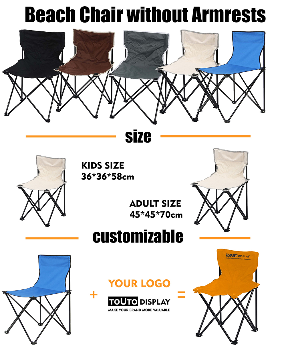 canvas beach chair without armrests