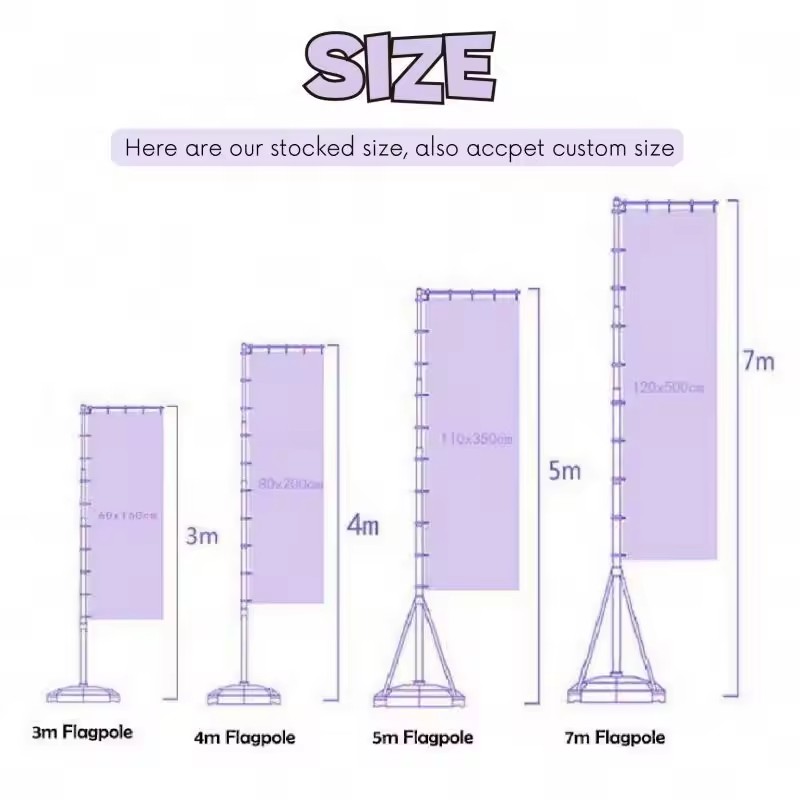 size of custom nobori flags
