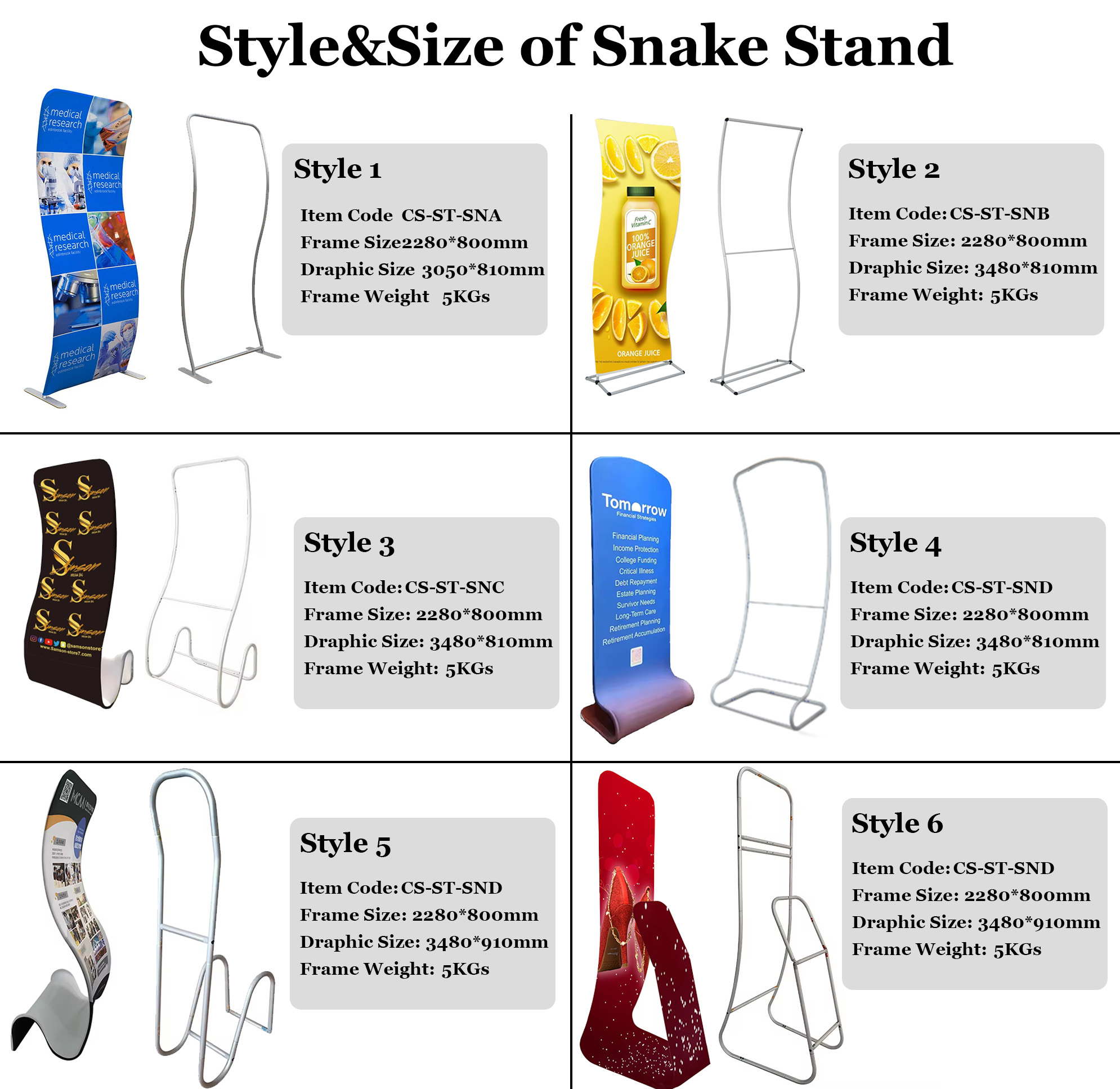 Style&Size of portable backdrop stand