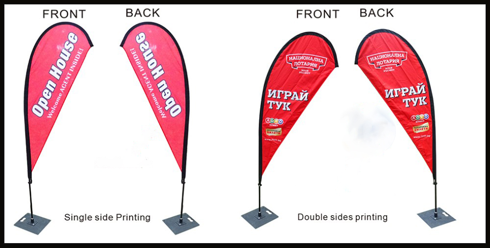 custom teardrop flags printing