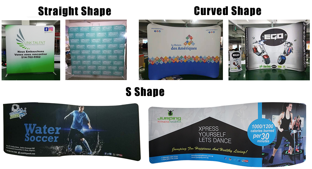 three most shapes of backdrop