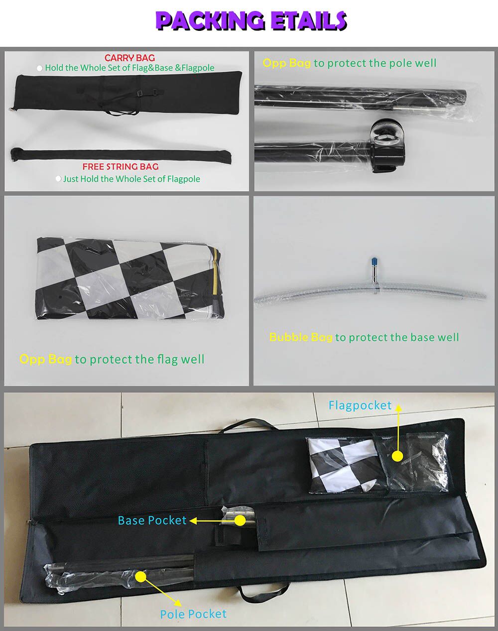 package of feather flag