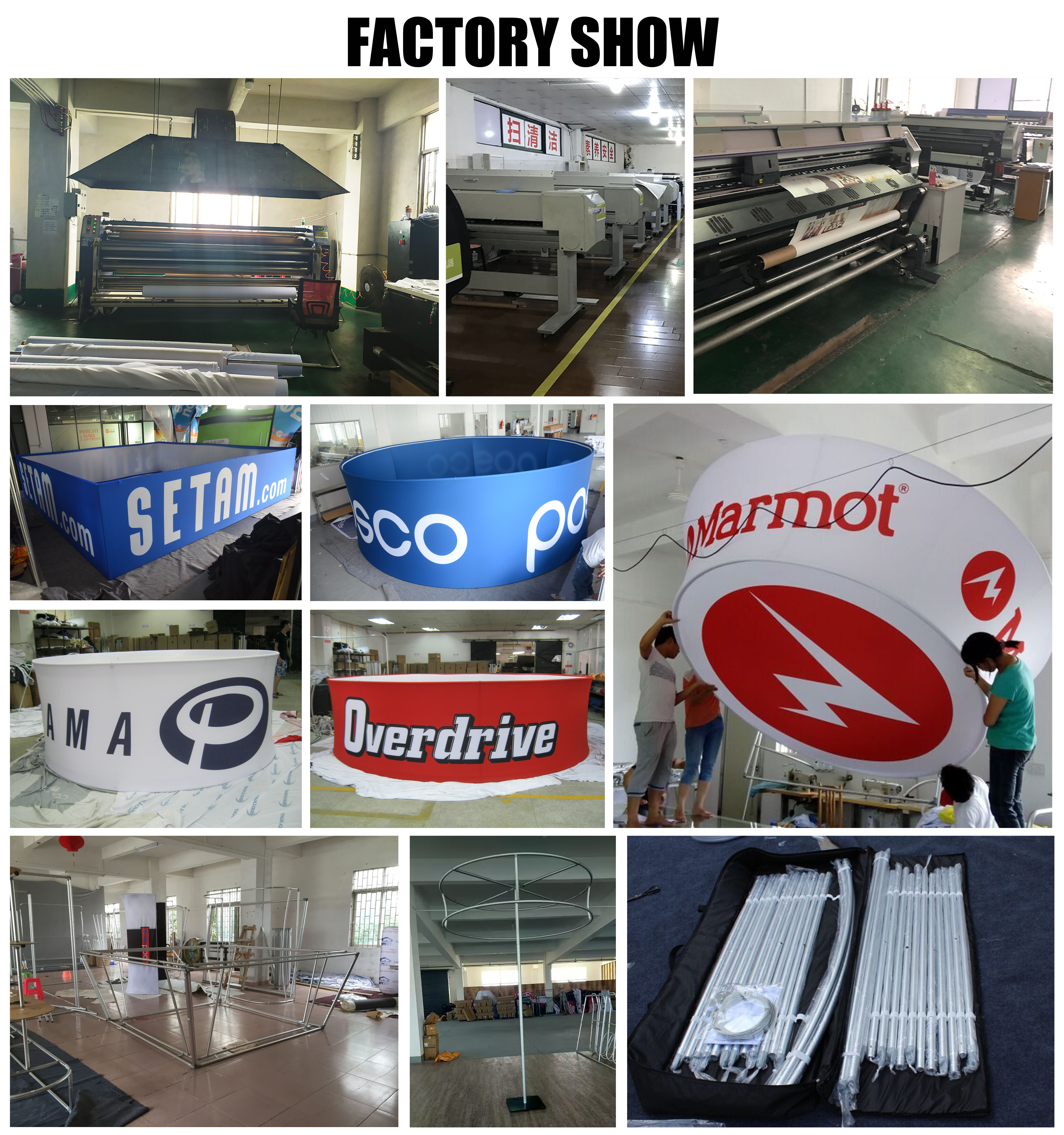factory of fabric hanging banner