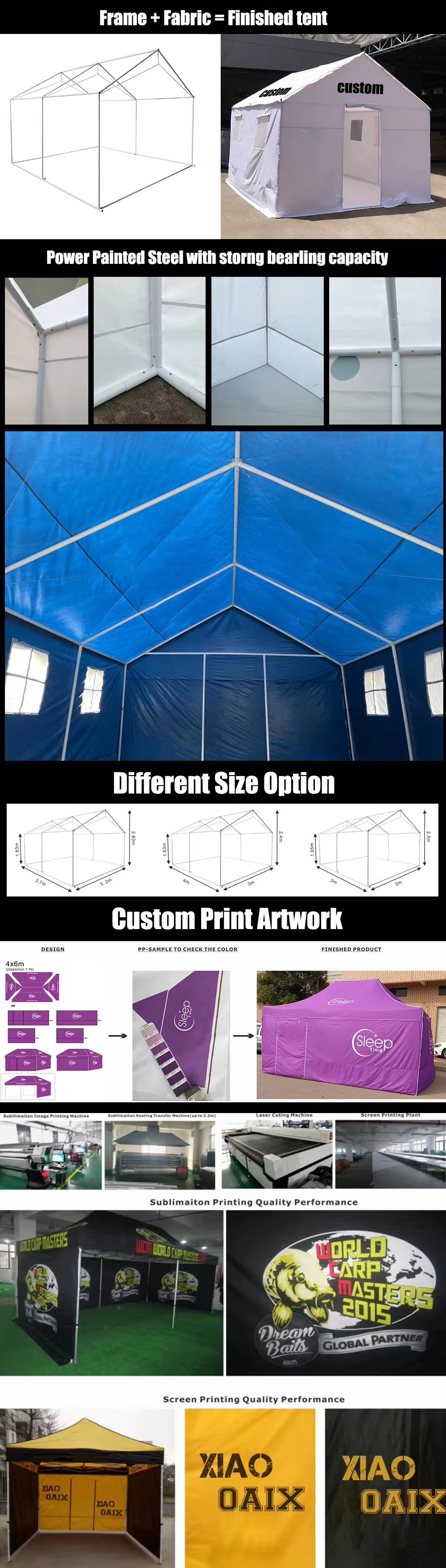 frame of tent
