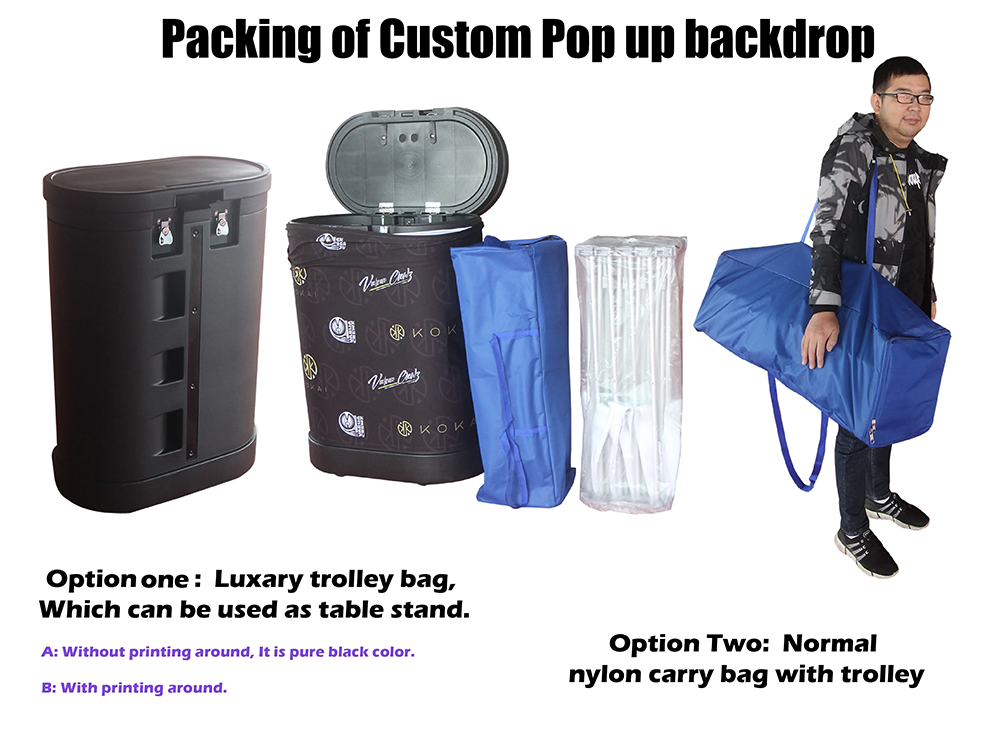 packing of custom Pop Up Backdrop