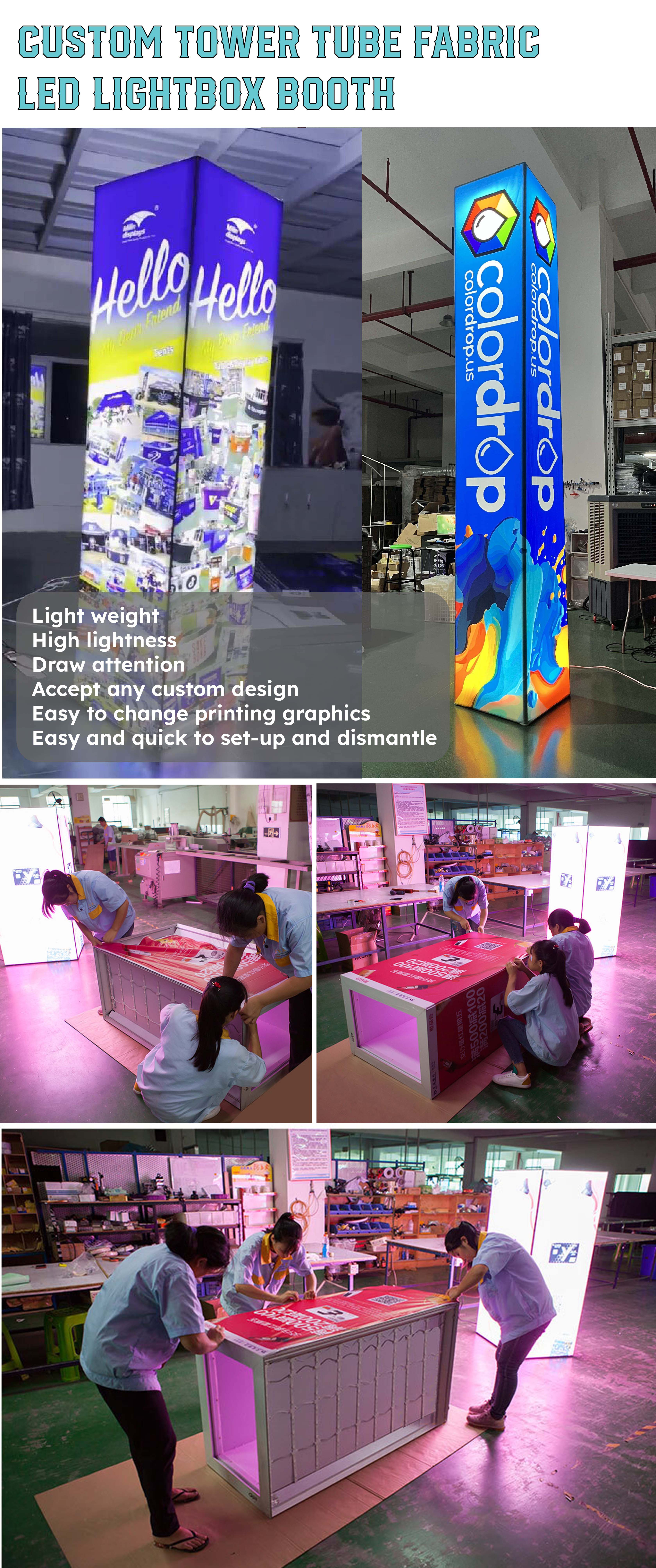 factory of standing light box