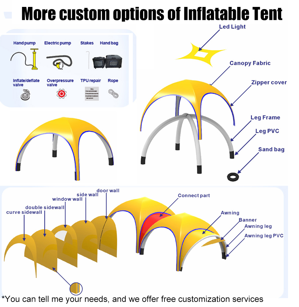 More custom options of commercial tent