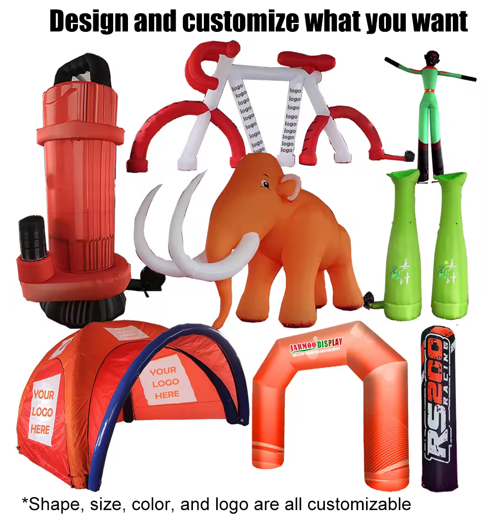 size of custom advertising inflatables
