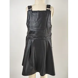Fashion PU slip dress