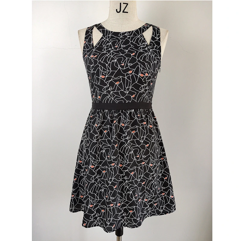 Women Fashionable Printed Dress
